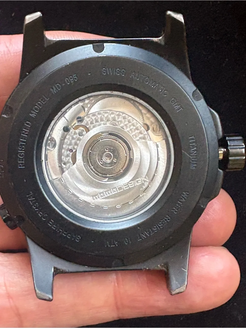 MOMO DESIGN BLACK PVD TITANIUM TIMEPIECE